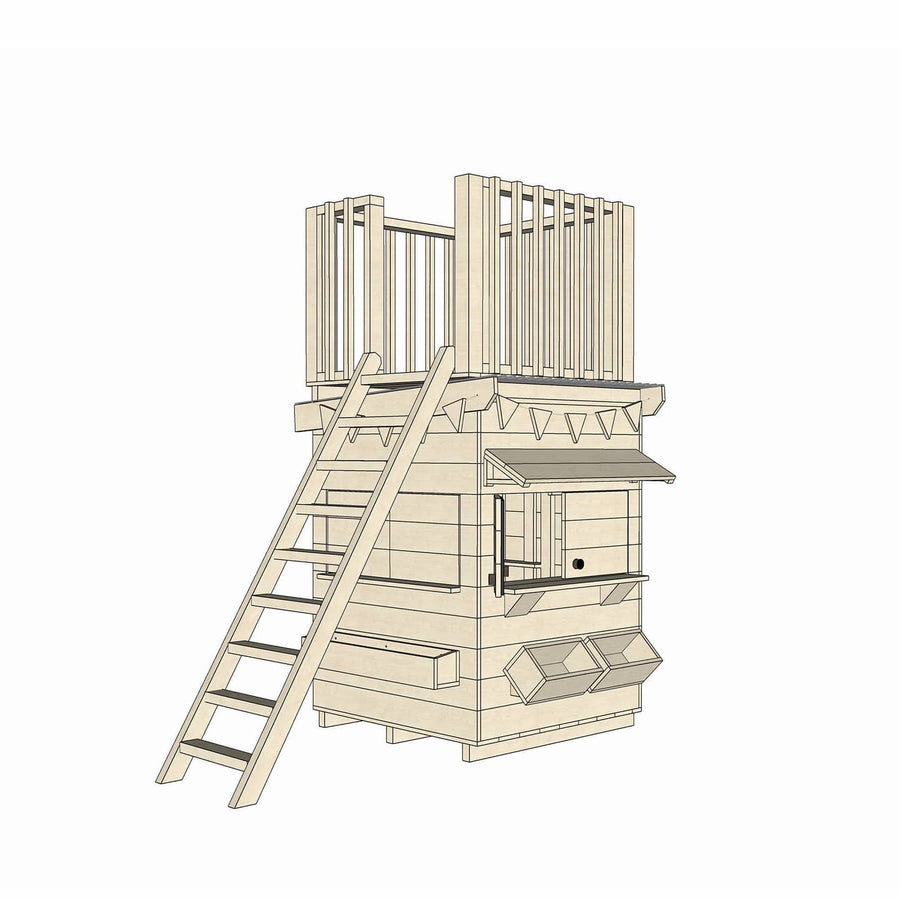 Australian Made Fort Top Wooden Cubby Houses For Families – Castle and ...