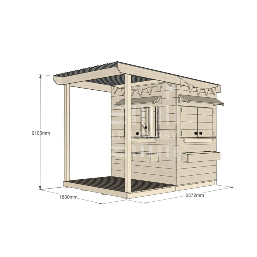 Raw pine extended height house with front verandah for residential backyards little rectangle size with dimensions