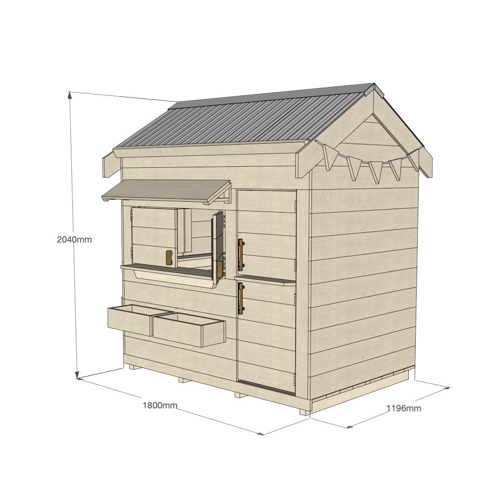 Signature Style: Pitched Roof Wooden Cubby Houses