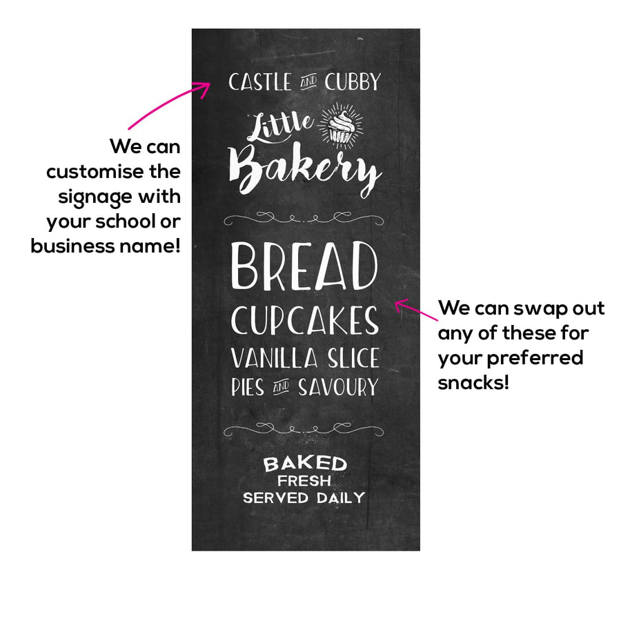 Bakery customised chalkboard signage