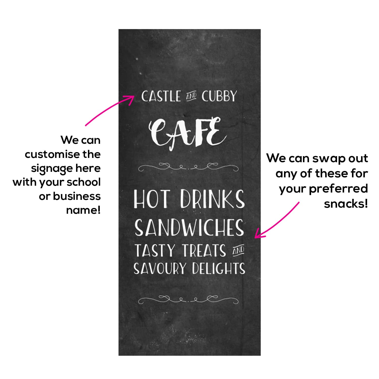 Cafe customised chalkboard signage