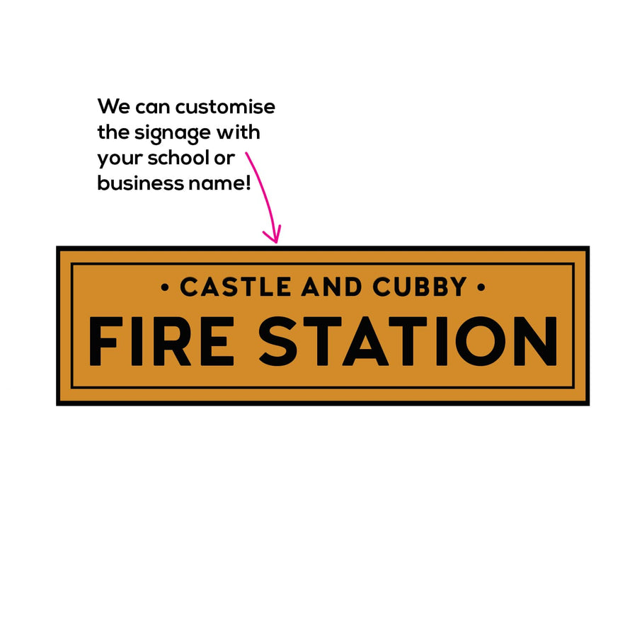 Fire station signage for little square