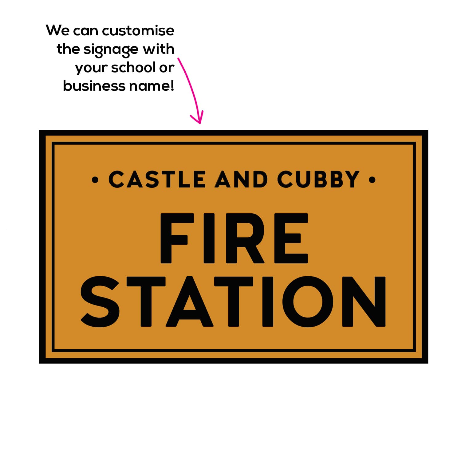 Fire station signage for midi rectangle