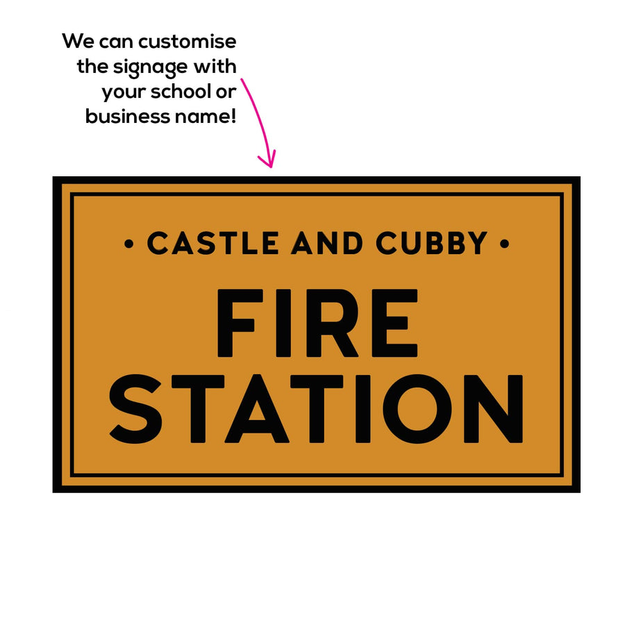 Fire station signage for large rectangle