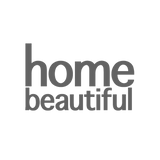 Home Beautiful logo in a light grey