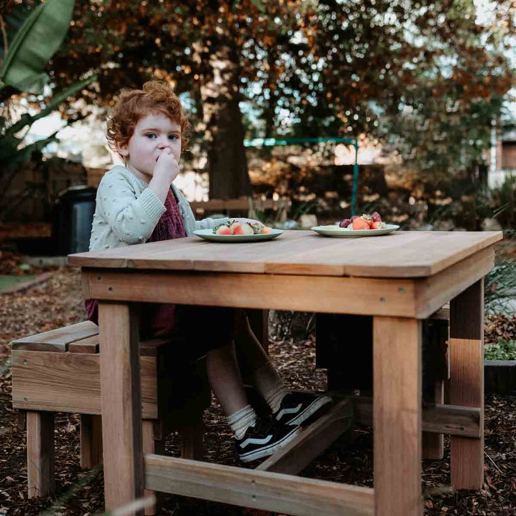 Rustic Kids Table Kid's Outdoor Wooden Tables - Australian-made Sustainable Timber ...