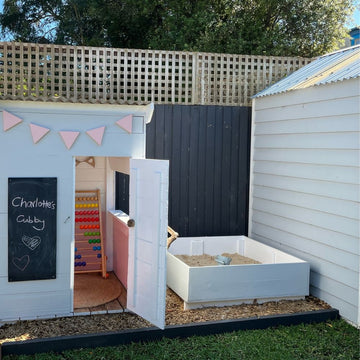 Pine timber sandpit with lid