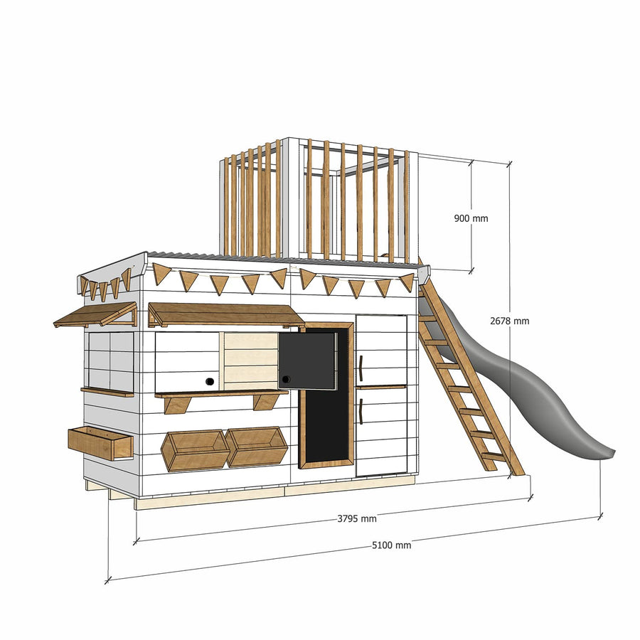The 'Wilde and Blue' Fort Top Cubby Package