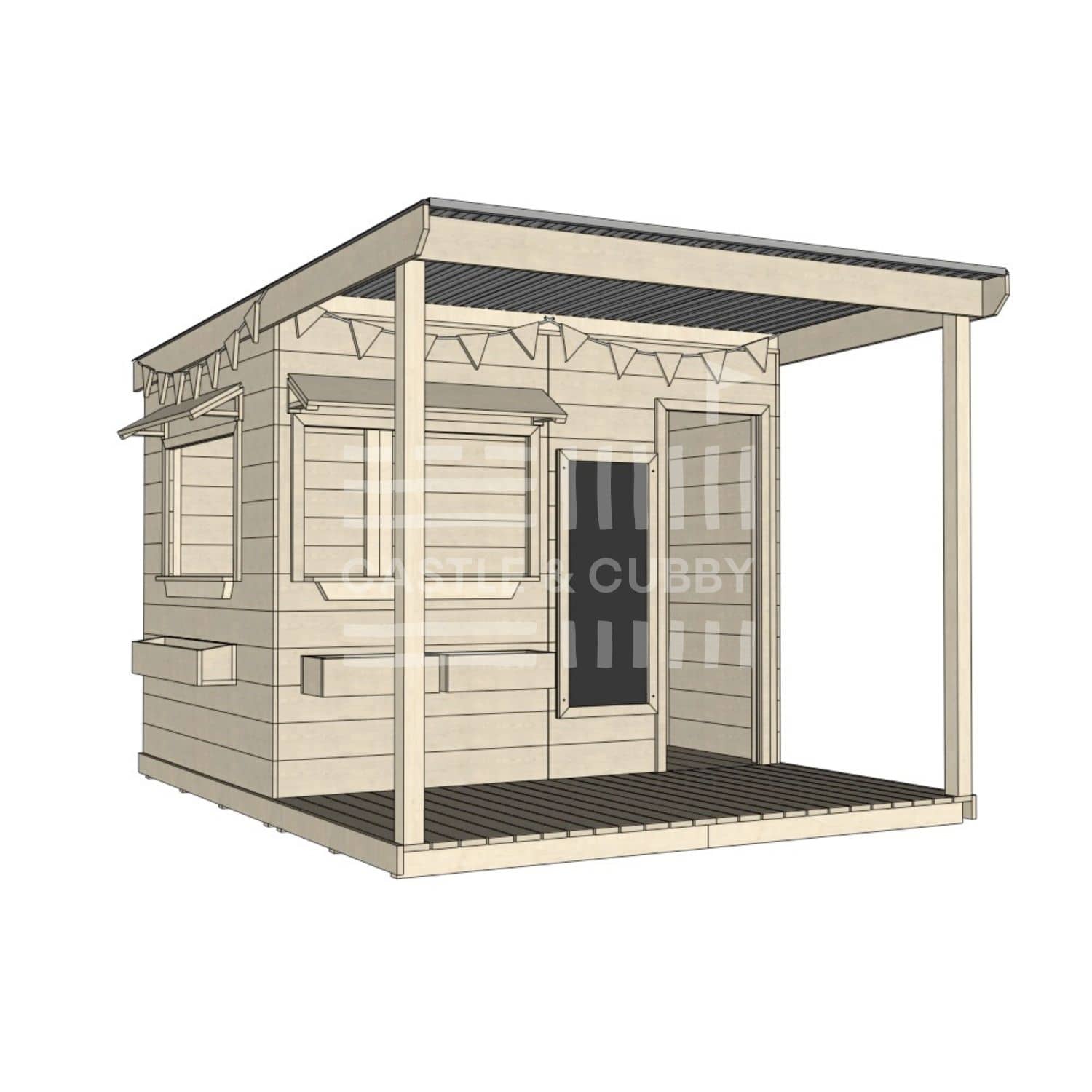 Layout options for large rectangle cubby with front verandah