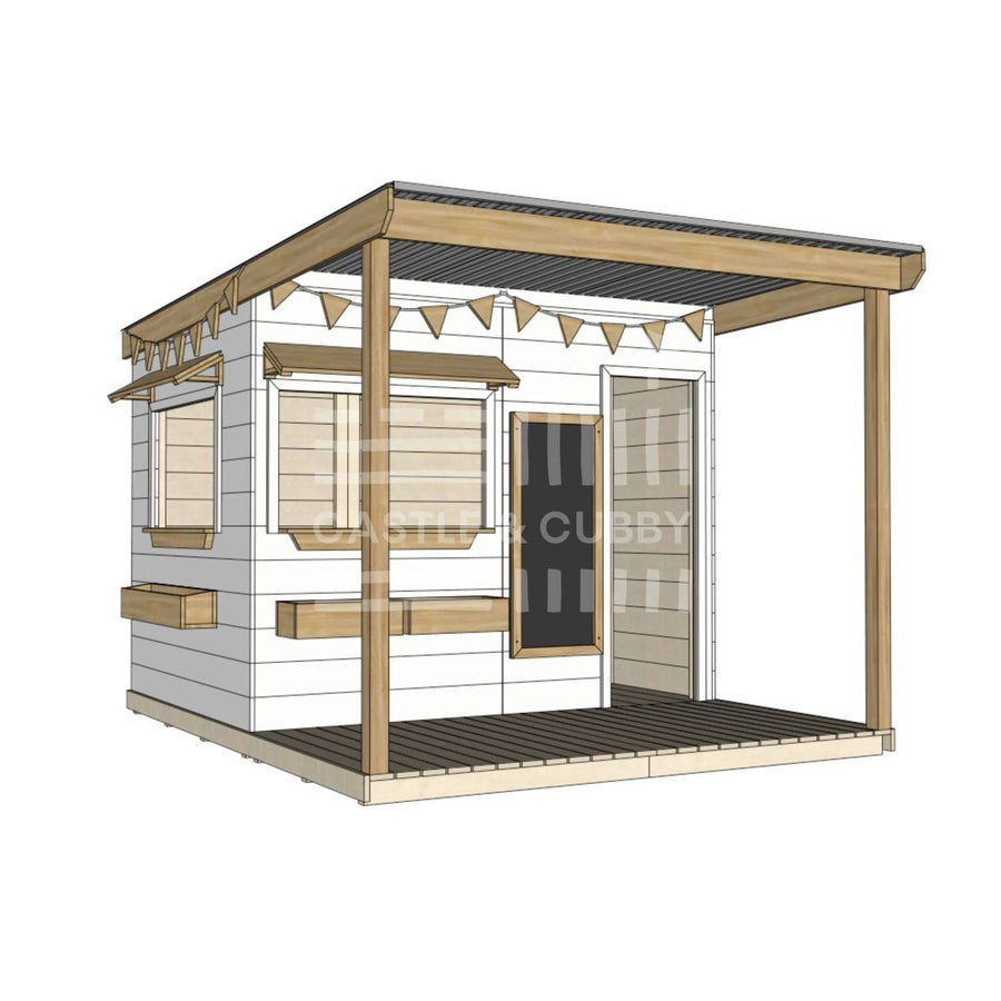Layout options for large rectangle cubby with front verandah