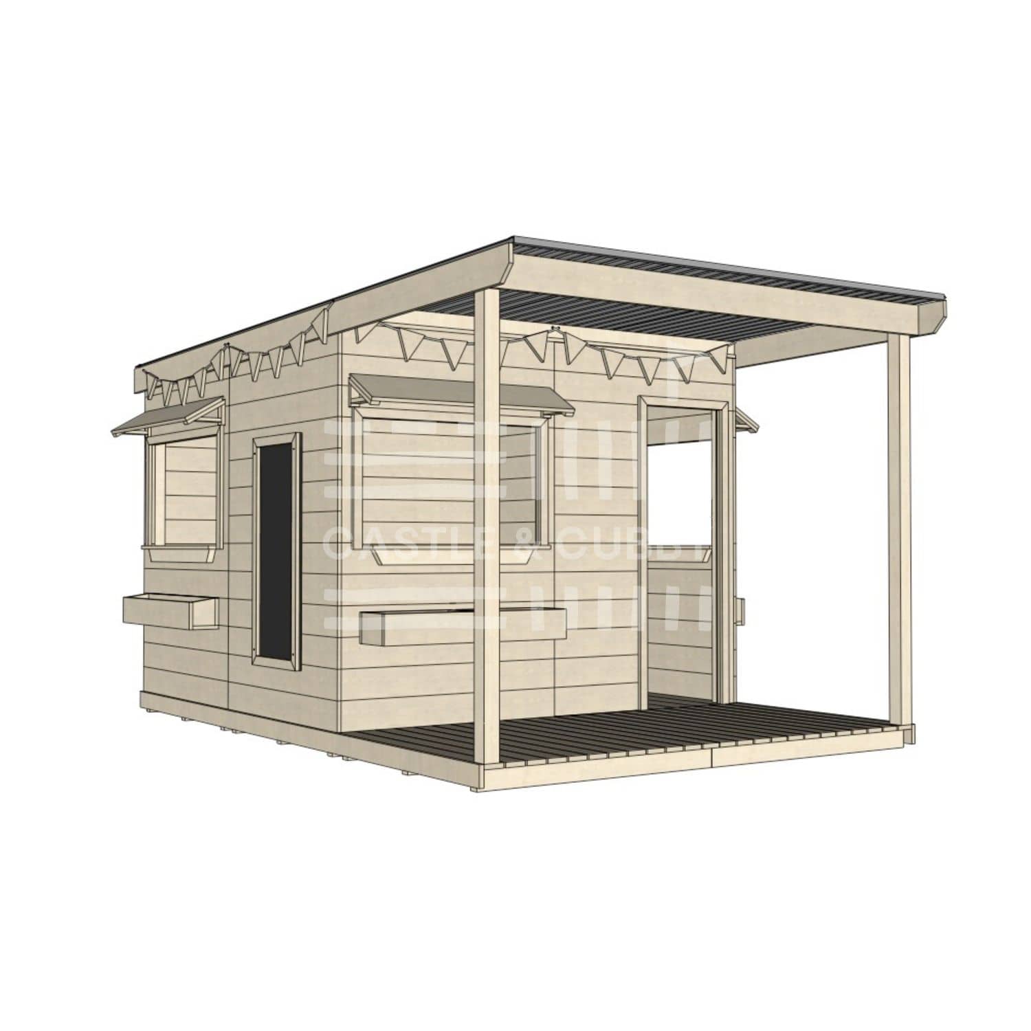Layout options for large square cubby with front verandah