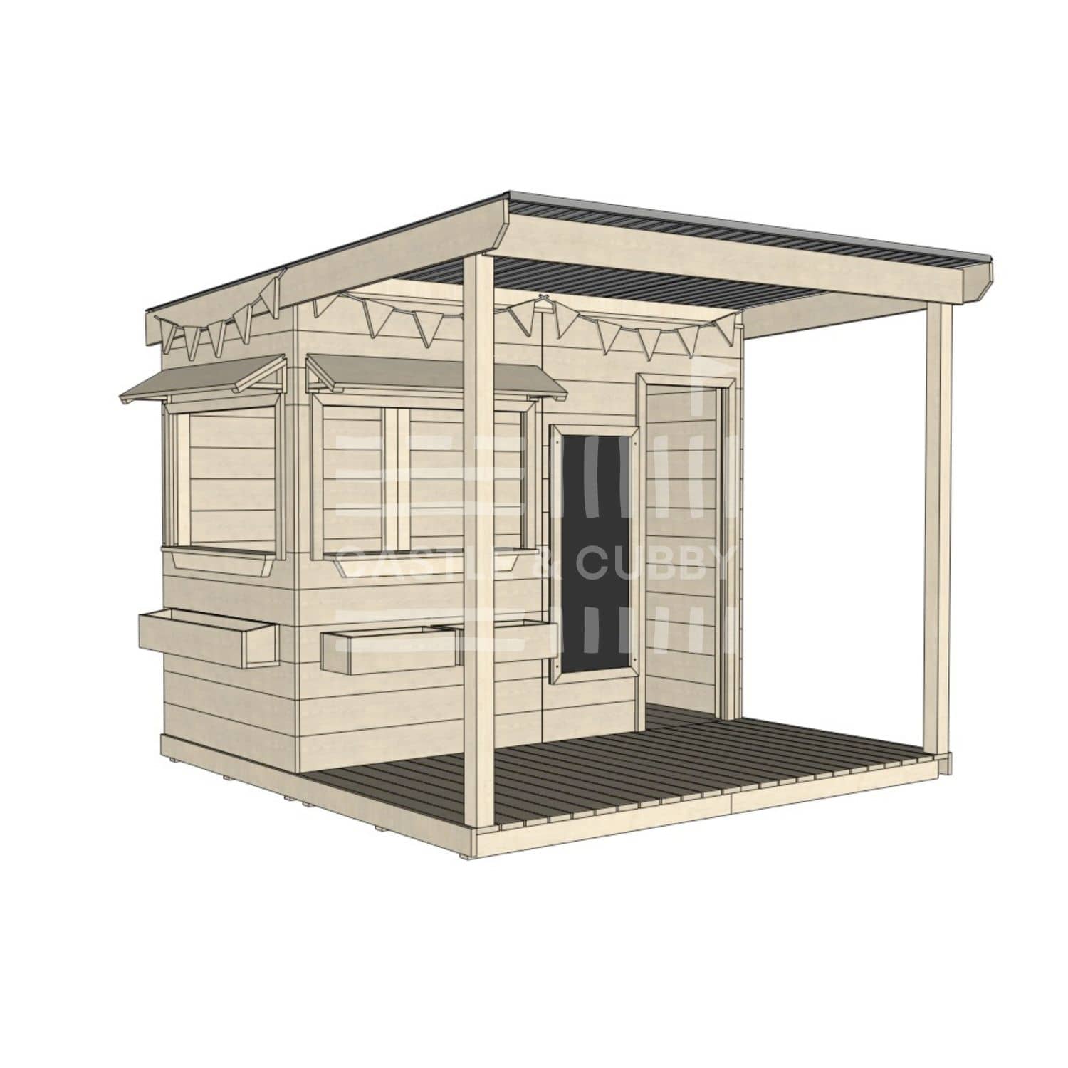 Layout options for midi rectangle cubby with front verandah