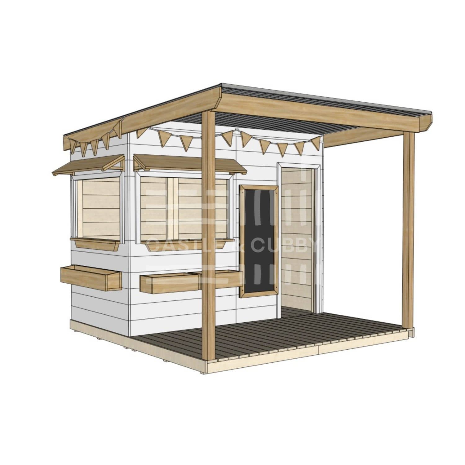Layout options for midi rectangle cubby with front verandah