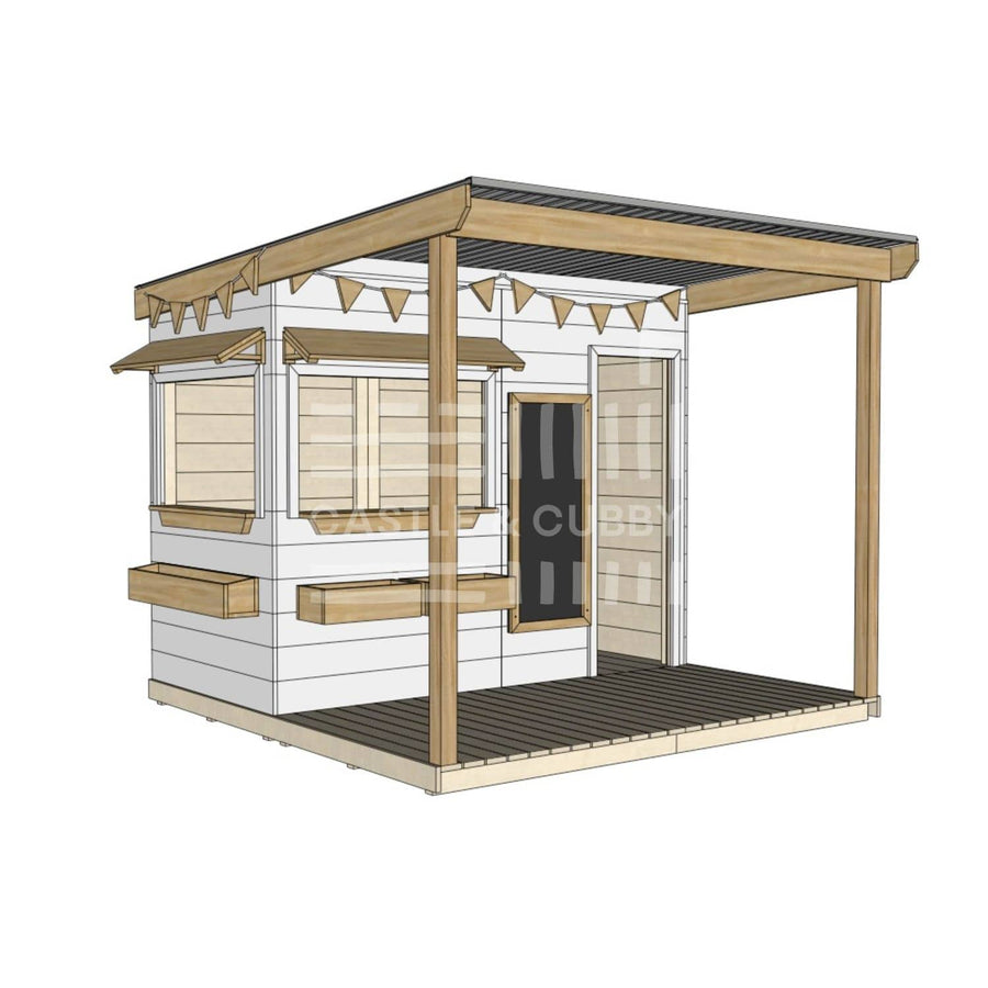 Layout options for midi rectangle cubby with front verandah