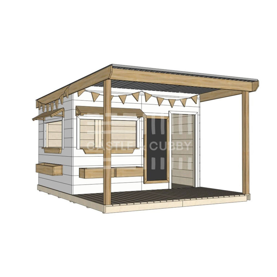 Layout options for large rectangle cubby with front verandah