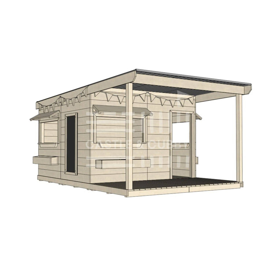 Layout options for large square cubby with front verandah