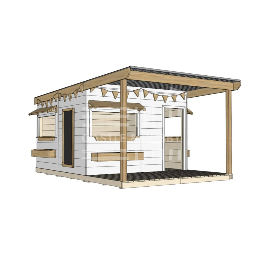 Layout options for large square cubby with front verandah