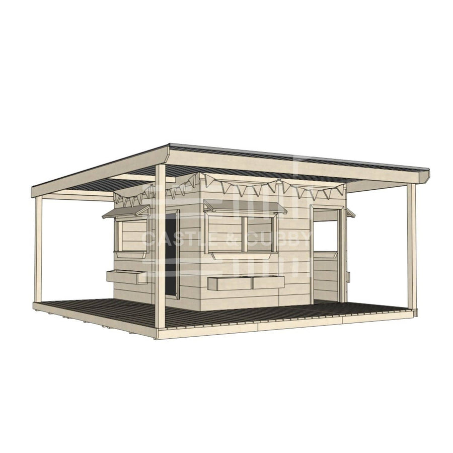 Layout options for large square cubby with wraparound verandah