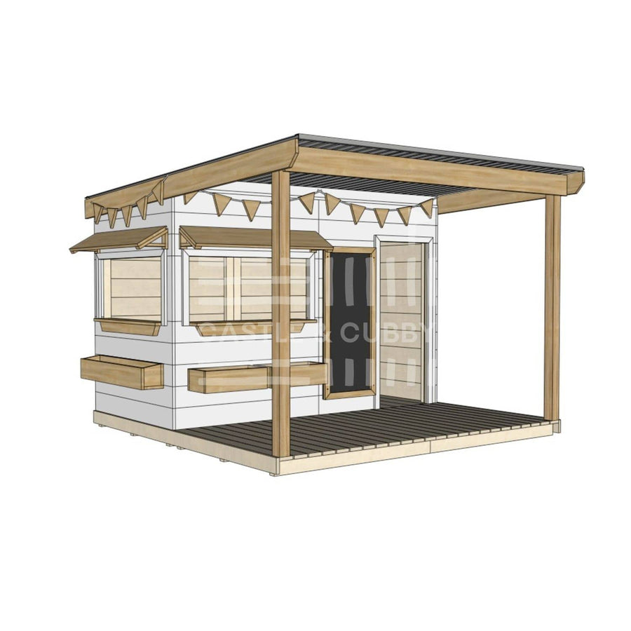Layout options for midi rectangle cubby with front verandah