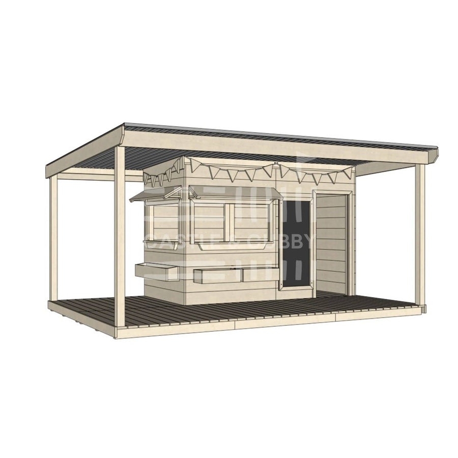 Layout options for midi rectangle cubby with wraparound verandah