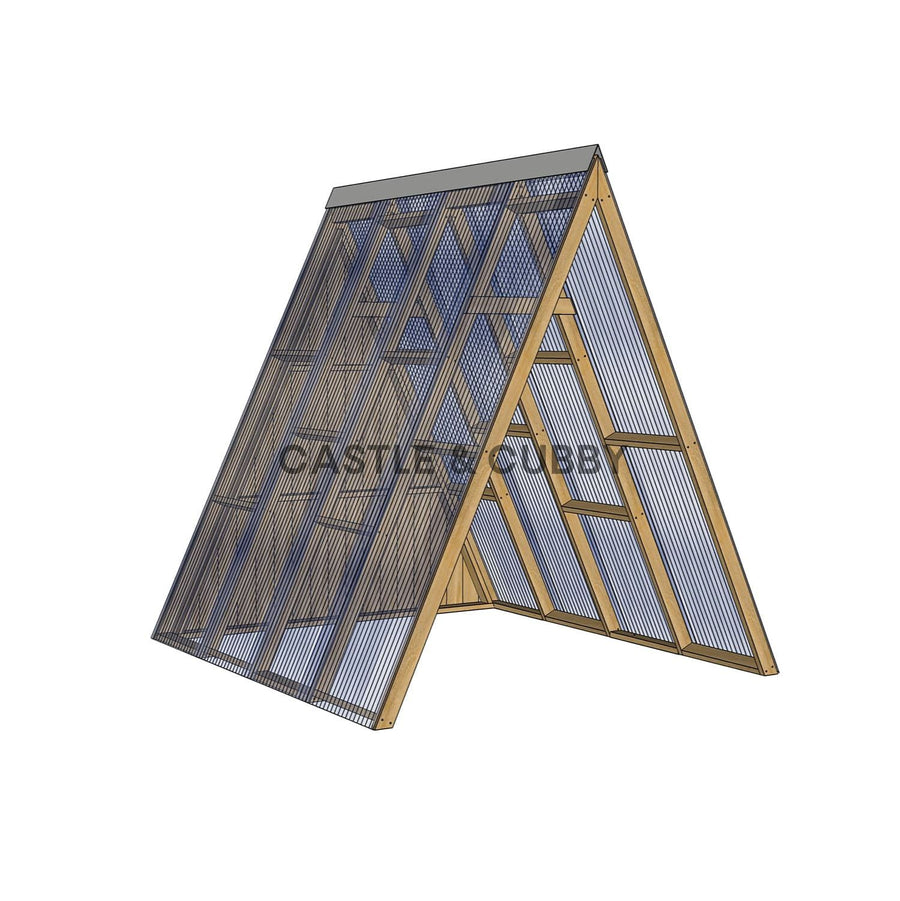 Open A-Frame Cubby House
