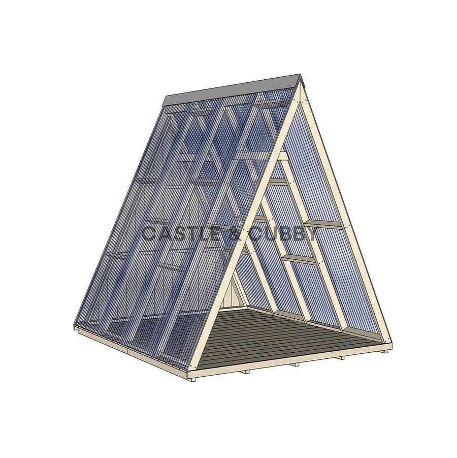 Open A-Frame Cubby House