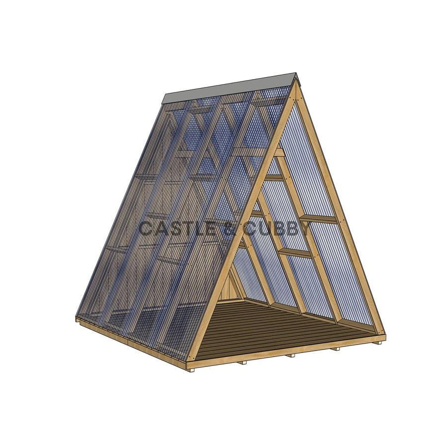 Open A-Frame Cubby House