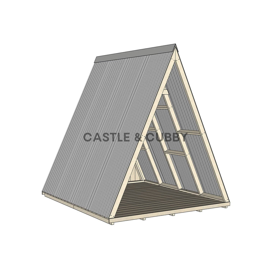 Open A-Frame Cubby House