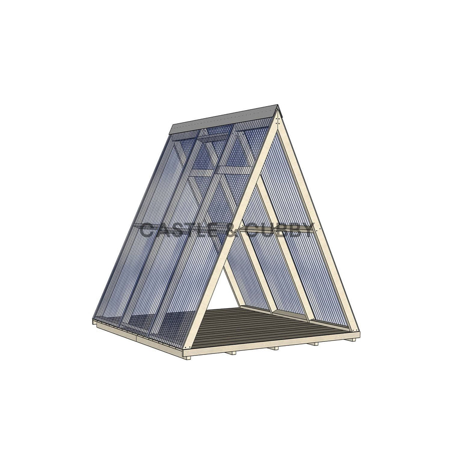 Open A-Frame Cubby House