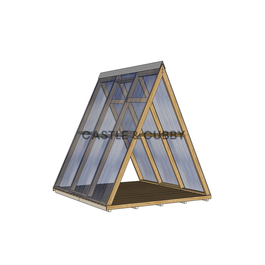 Open A-Frame Cubby House