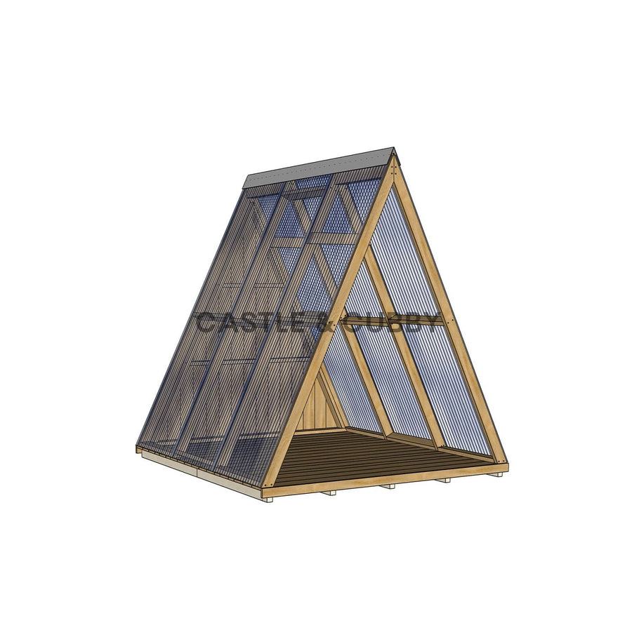 Open A-Frame Cubby House