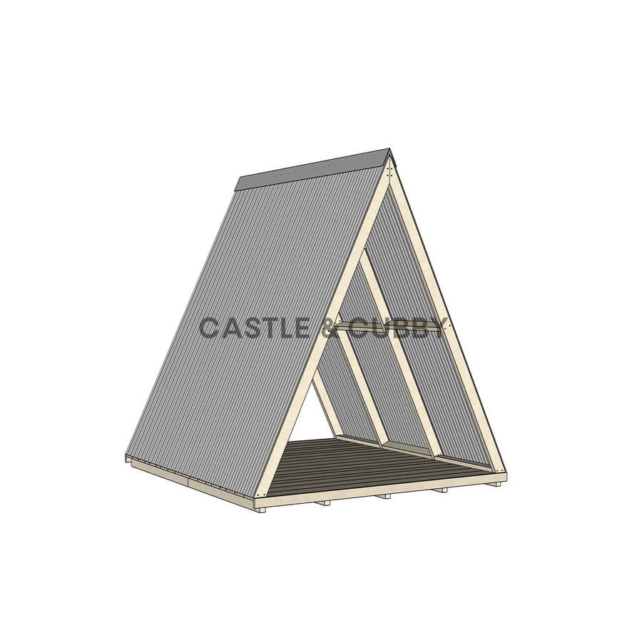 Open A-Frame Cubby House