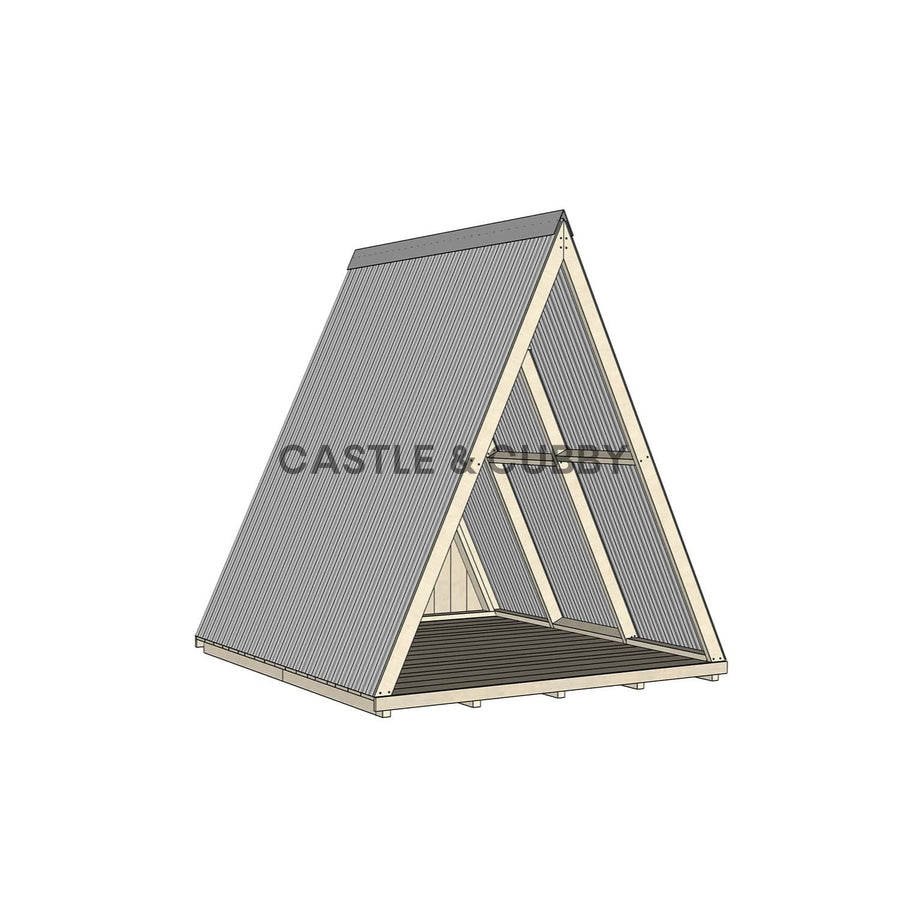 Open A-Frame Cubby House