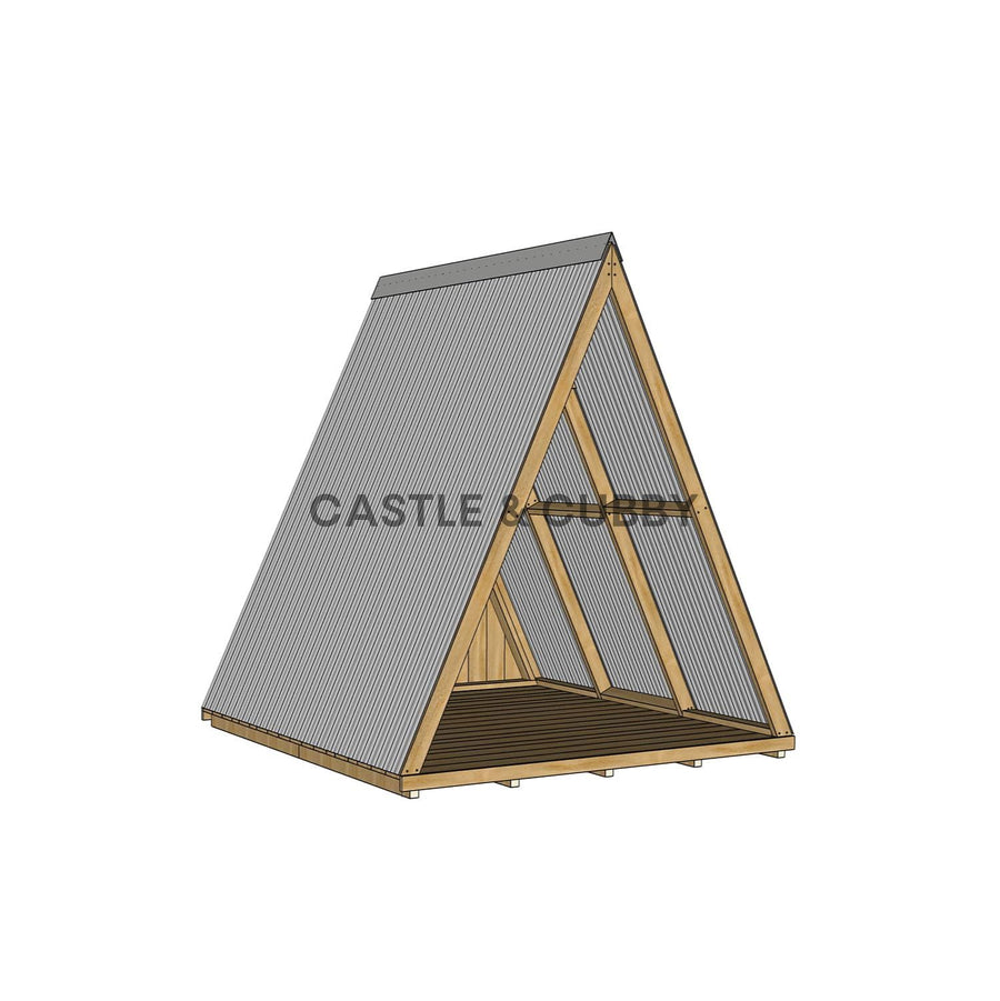 Open A-Frame Cubby House