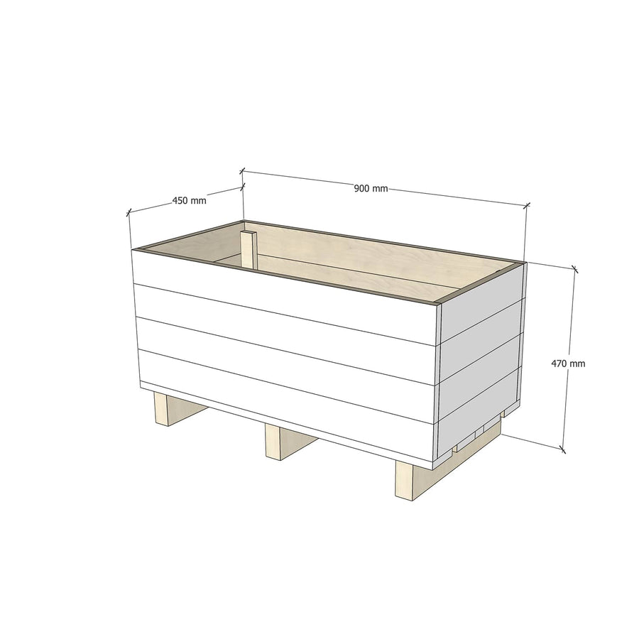 Painted pine planter boxes - choose your paint colour to match your aesthetic