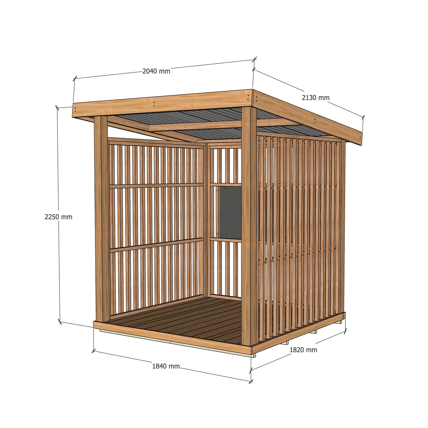 Hut Cubby House - Open Front Style