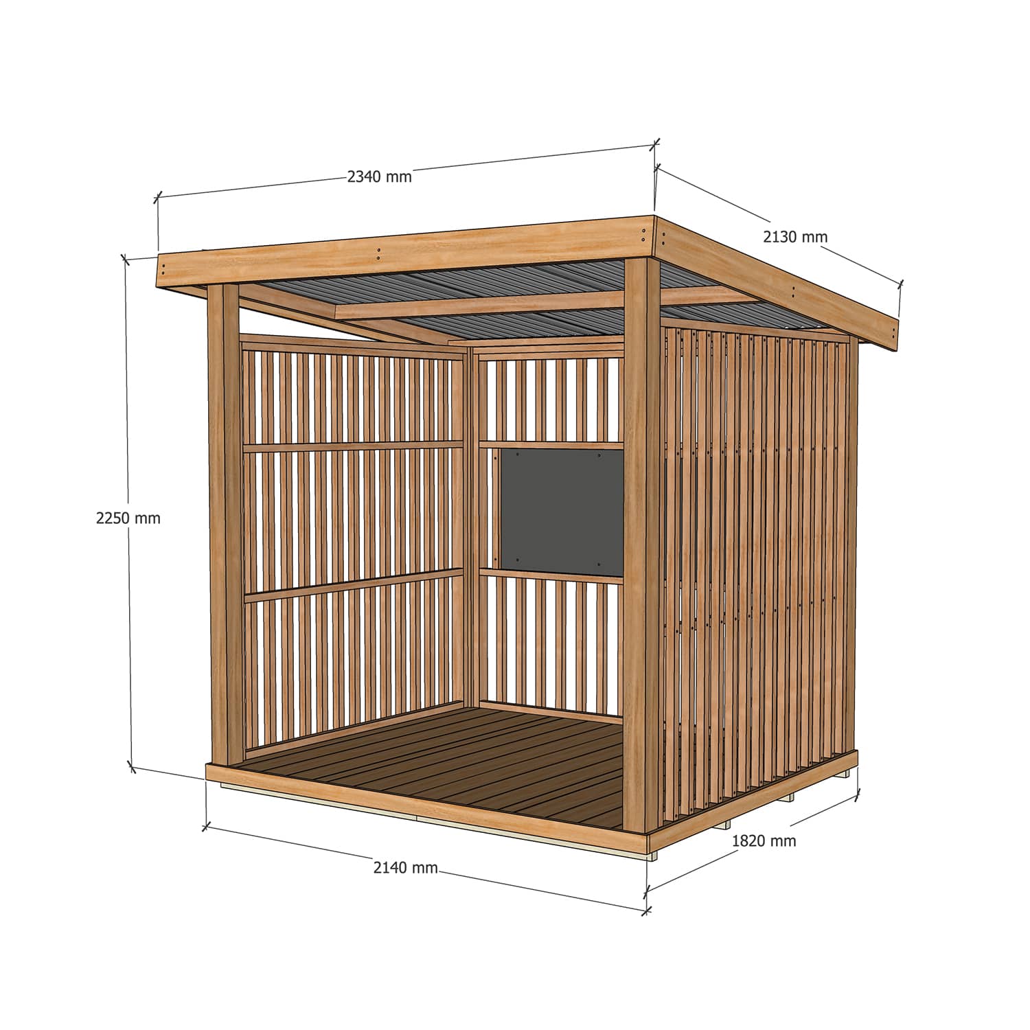 Hut Cubby House - Open Front Style
