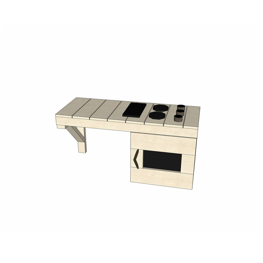 Cubby House 1200mm Internal Timber Kitchen and Oven
