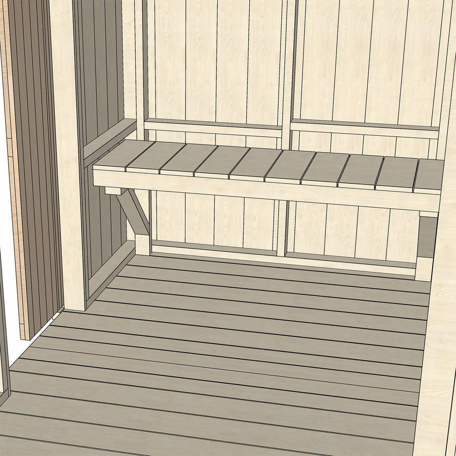 Cubby House 1500mm Interior Wooden Bench Workshop