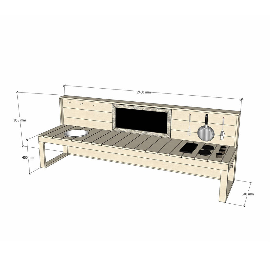 Kids' Wooden Play Kitchens - Best suited undercover