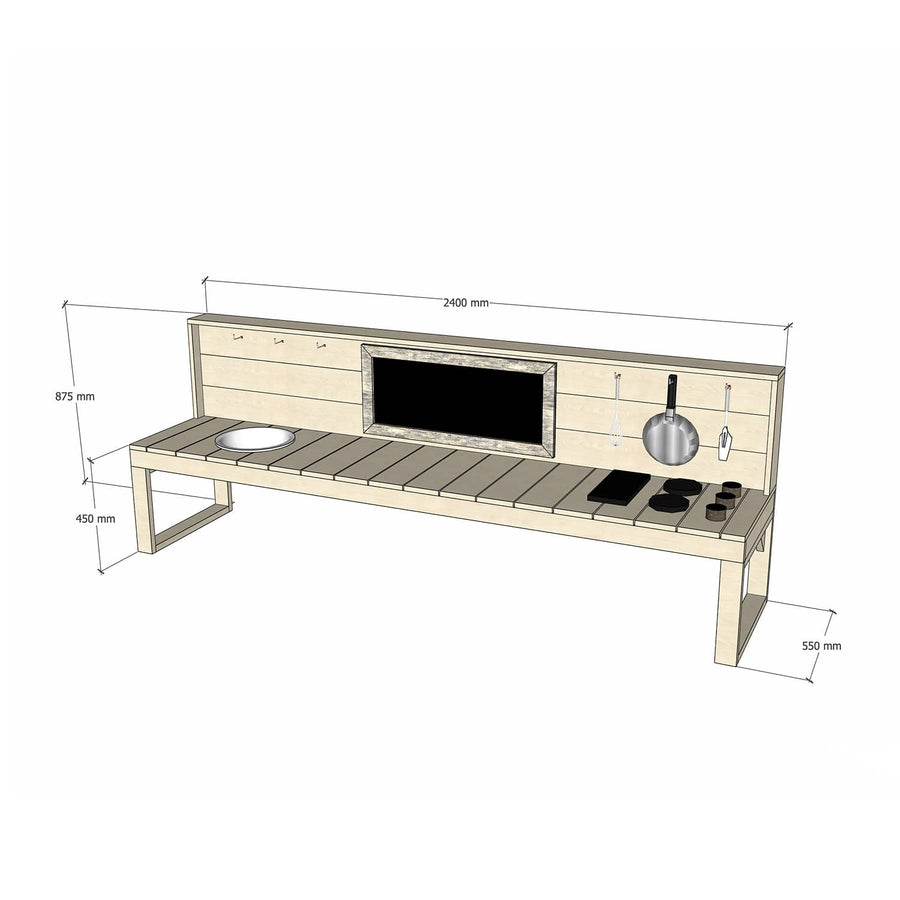 Kids' Wooden Play Kitchens - Best suited undercover
