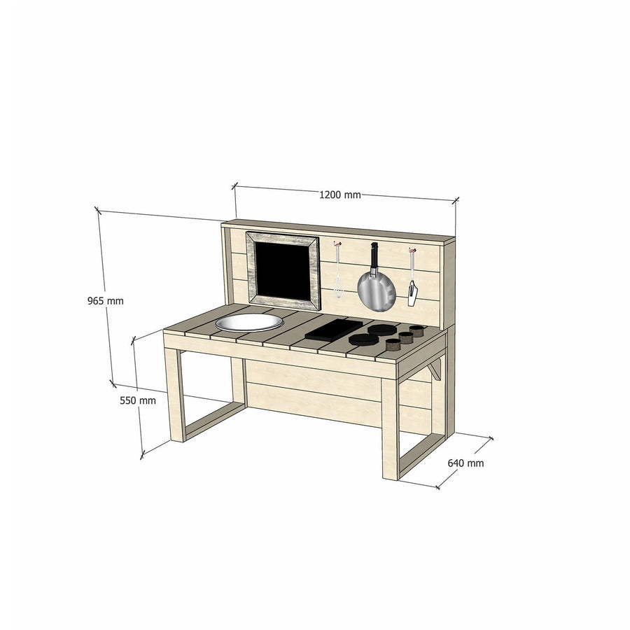 Kids' Wooden Play Kitchens - Best suited undercover