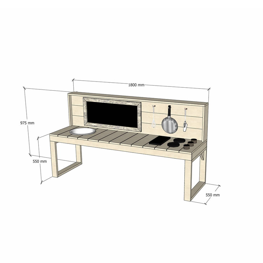 Kids' Wooden Play Kitchens - Best suited undercover