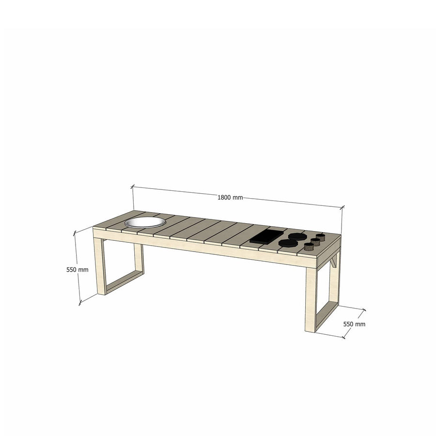 Kids' Wooden Play Kitchens - Best suited undercover