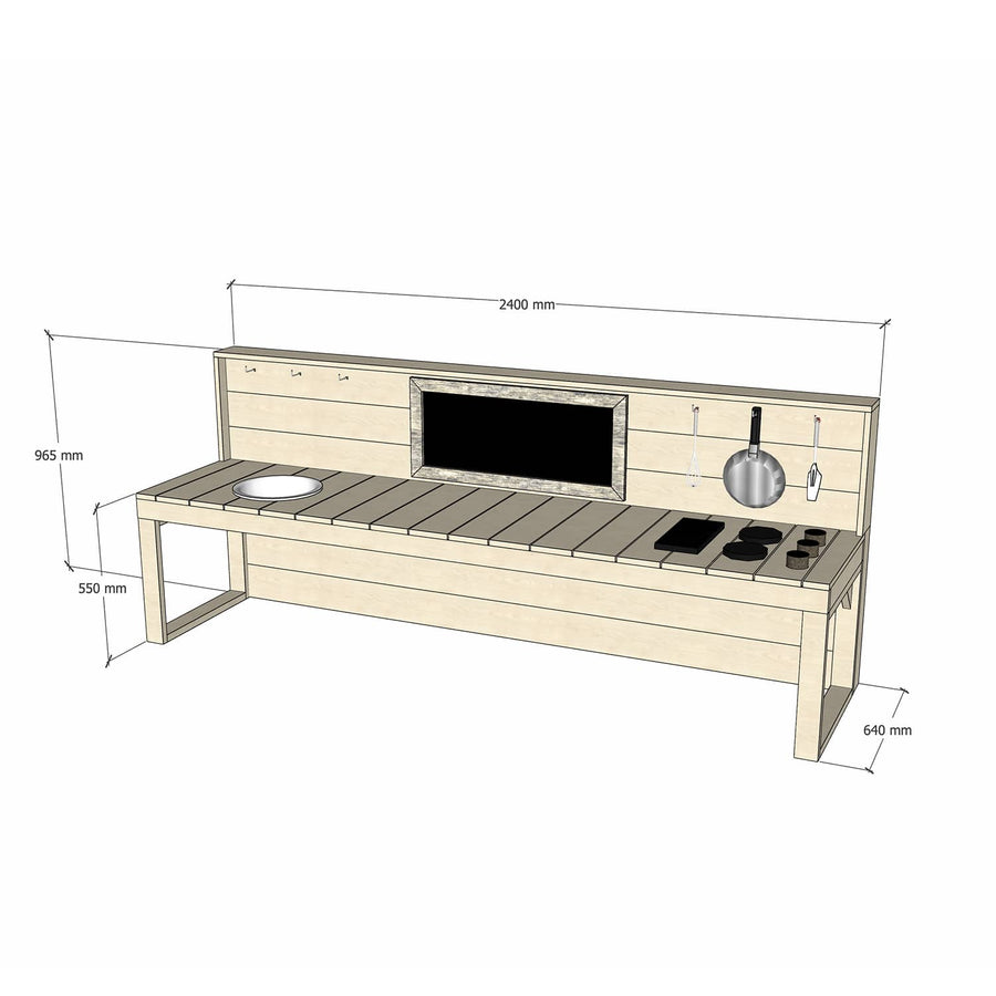 Kids' Wooden Play Kitchens - Best suited undercover