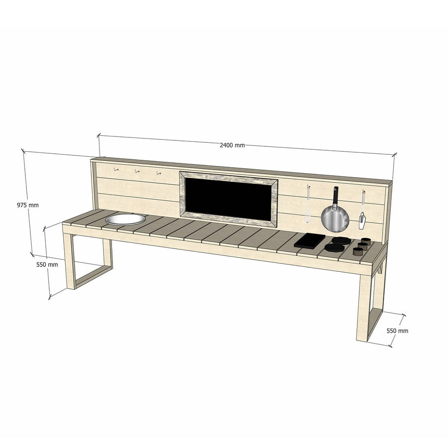 Kids' Wooden Play Kitchens - Best suited undercover