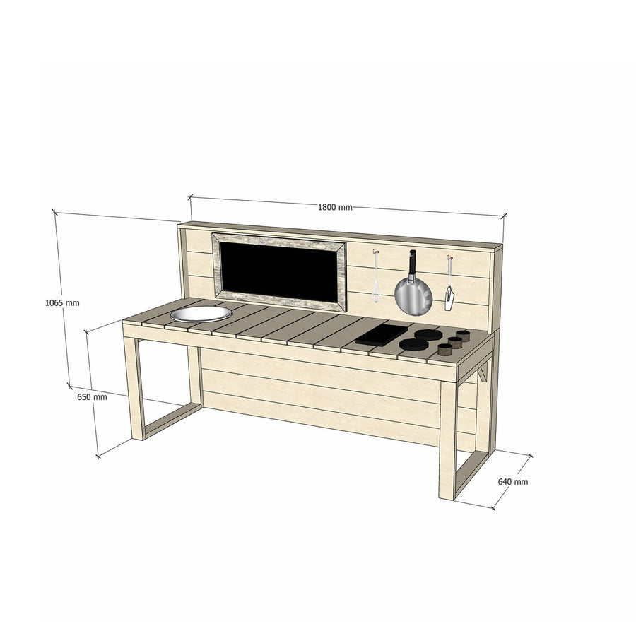 Kids' Wooden Play Kitchens - Best suited undercover