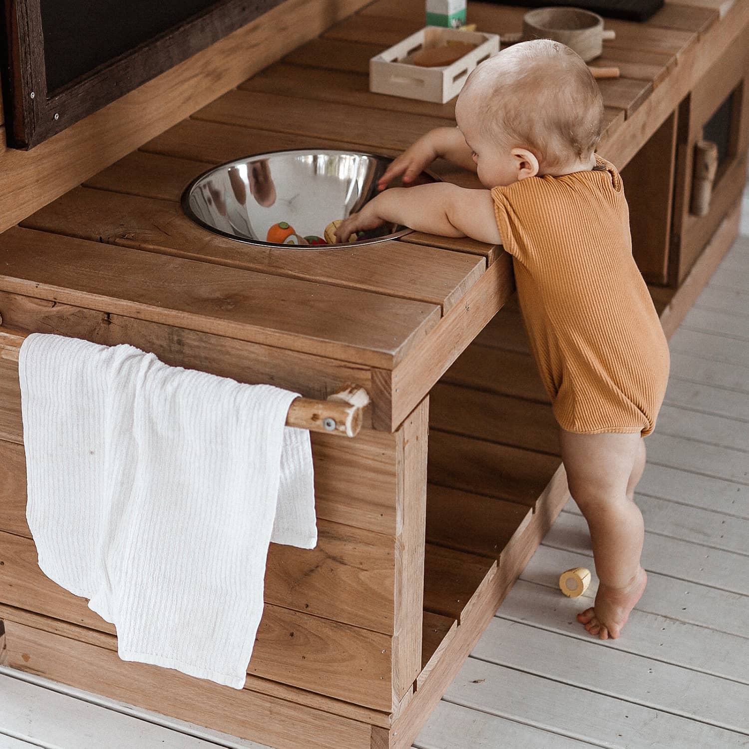 Castle and Cubby Mud Kitchen Towel Rail